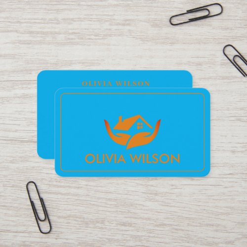 Modern Elegant realtor simple black bg Business Card