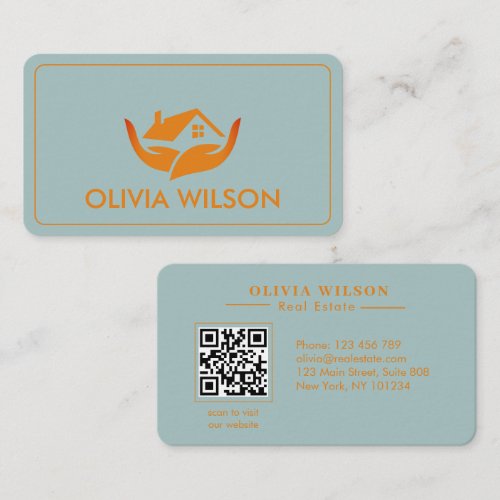 Modern Elegant realtor simple black bg Business Card