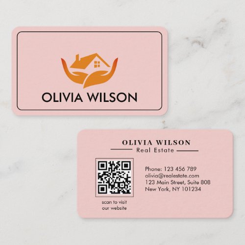 Modern Elegant realtor simple black bg Business Card