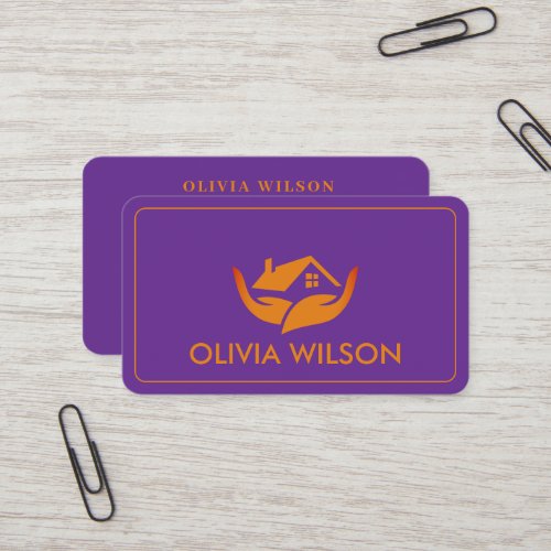 Modern Elegant realtor simple black bg Business Card