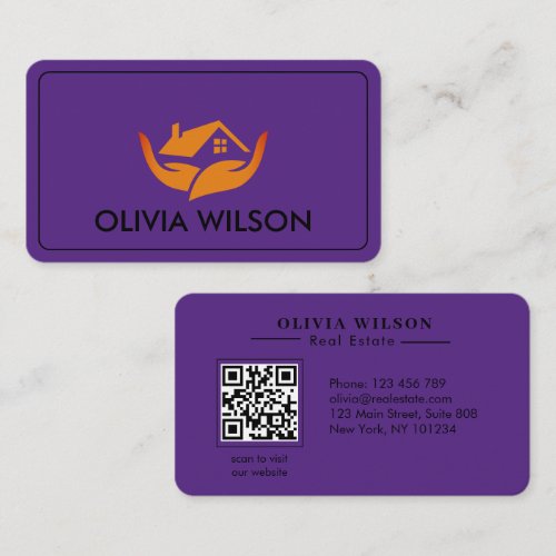 Modern Elegant realtor simple black bg Business Card