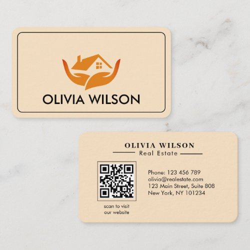 Modern Elegant realtor simple black bg Business Card
