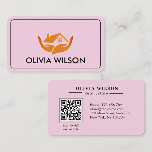Modern Elegant realtor simple black bg Business Card