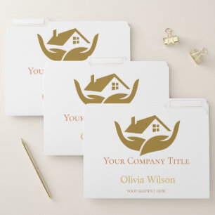 Modern Elegant Realtor simple logo File Folder
