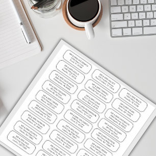Modern Elegant Recipient Name Address Stickers