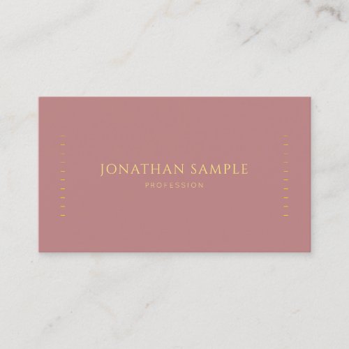 Modern Elegant Red Brown Gold Text Template Business Card