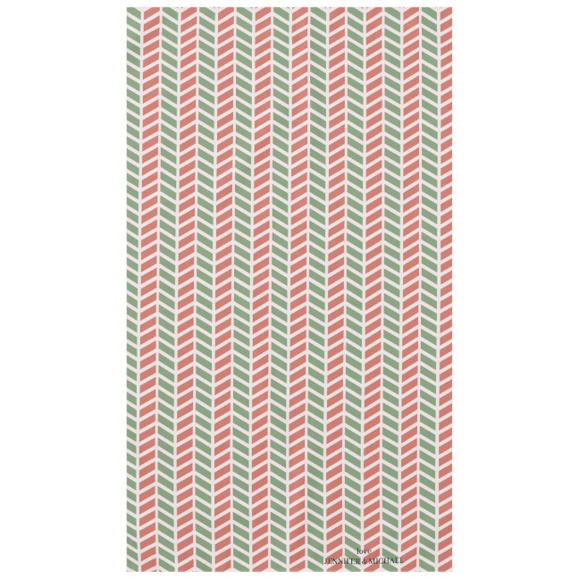 Modern elegant red green pastel Christmas Tablecloth