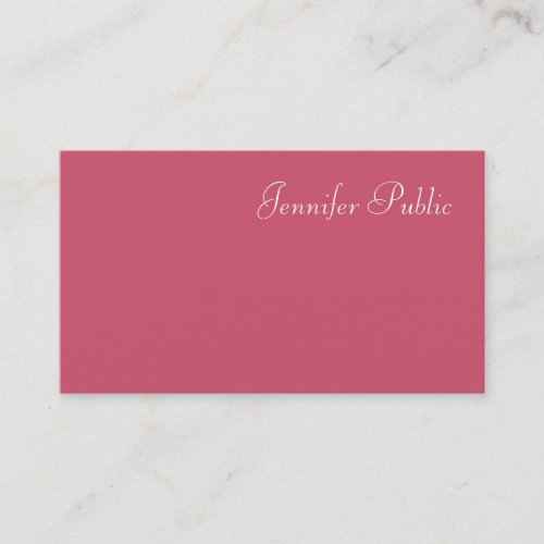 Modern Elegant Red Professional Minimalist Design Business Card
