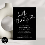 Modern Elegant Red White Hello 30th Birthday Party Invitation<br><div class="desc">Celebrate your big 3-0 with our Modern Elegant Red and White Hello 30th Birthday Party Invitation! Featuring a striking combination of bold red and crisp white, this stylish invitation exudes sophistication and energy. Sleek typography and contemporary design elements make it the perfect way to announce your milestone celebration. Personalize it...</div>