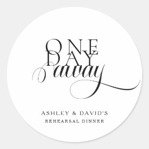 Modern Elegant Rehearsal Dinner Classic Round Sticker