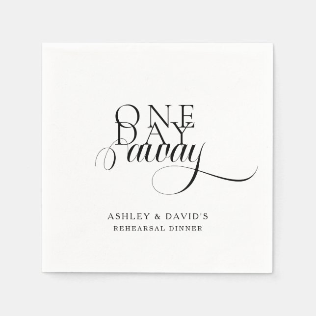 Modern Elegant Rehearsal Dinner  Napkins (Front)