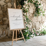 Modern Elegant Rehearsal Dinner Welcome Sign<br><div class="desc">This is an elegant modern minimalist the night before rehearsal dinner sign featuring a beautiful calligraphy font and a simple serif font. All colors are editable, but the words "rehearsal dinner" are not editable. // For matching items, please visit the "OLIVIA" collection in the Sincerely By Nicole Zazzle store. *...</div>
