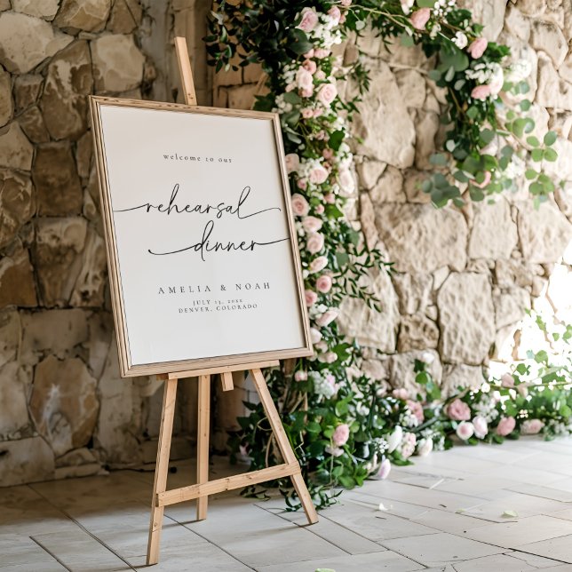 Modern Elegant Rehearsal Dinner Welcome Sign (Creator Uploaded)