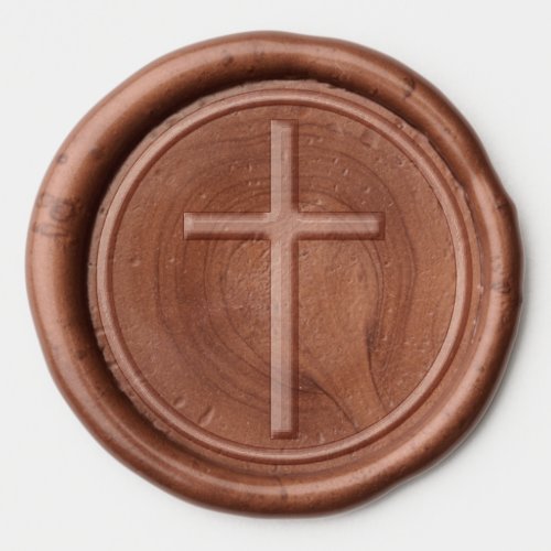Modern Elegant Religious Christian Cross Wax Seal Sticker