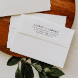 Modern Elegant Return Address Envelope<br><div class="desc">This is a modern minimalist return address envelopee featuring a simple, elegant layout. Edit all wording and all font and background colors. // For matching items, please visit the "ASPEN" collection in the Sincerely By Nicole Zazzle store. * If you like this design but don't see it available for something...</div>