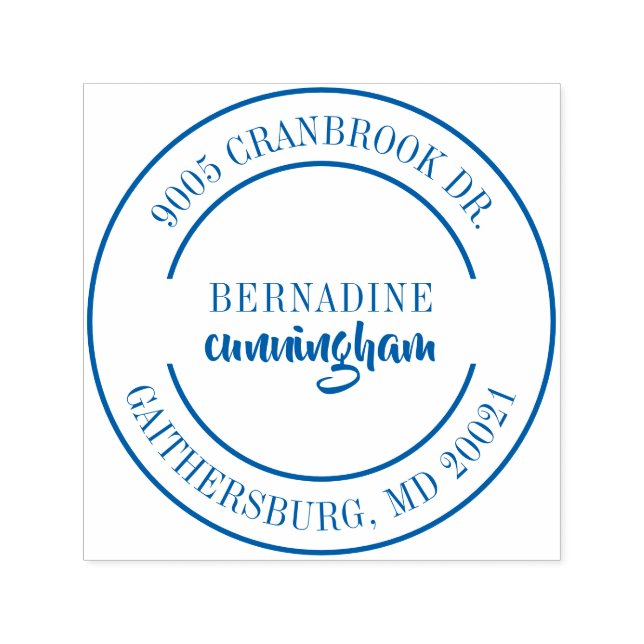 Modern Elegant Return Address Personal Self-inking Stamp (Design)