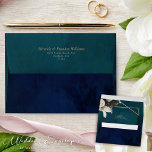 Modern Elegant Romantic Emerald Green Wedding Envelope<br><div class="desc">Experience the stunning blend of elegance and romance with our Emerald Green Wedding Envelope. The deep, luscious shade of emerald green imbues a feel of sophistication, while the modern design adds a touch of romance. Designed with love by Mylini Design, this envelope blends subtlety and style, ensuring that your wedding...</div>