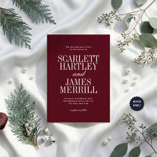 Modern Elegant Romantic Wedding Foil Invitation