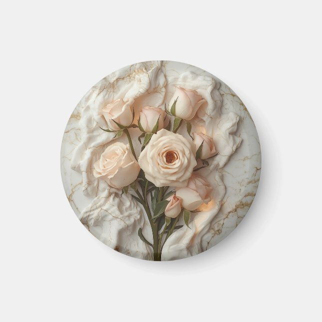 Modern Elegant Rose Flo Design  Magnet (Front)