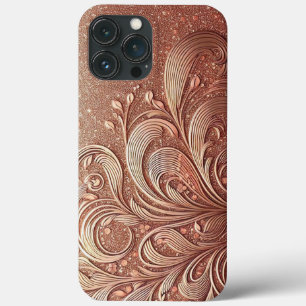 Modern elegant rose gold and florals2 iPhone 13 pro max case