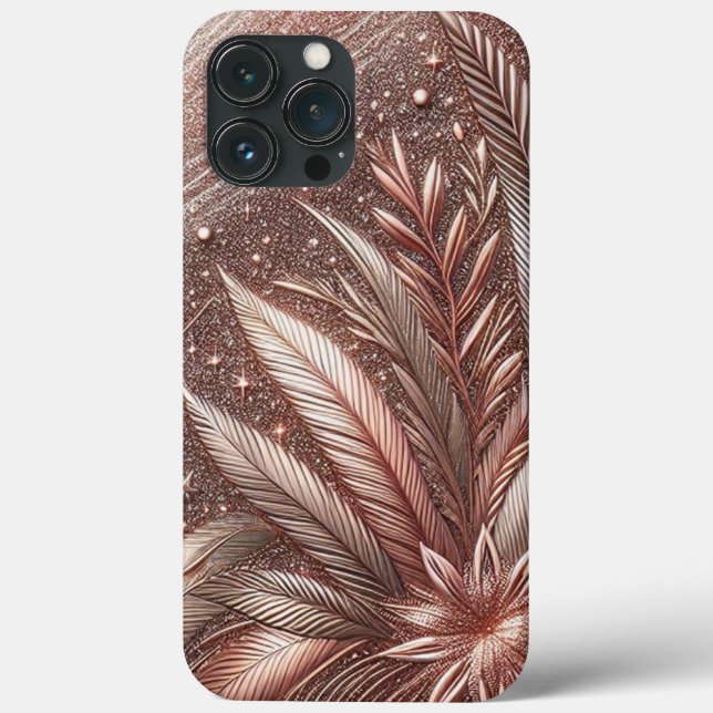 Modern elegant rose gold and florals7 Case-Mate iPhone case (Back)