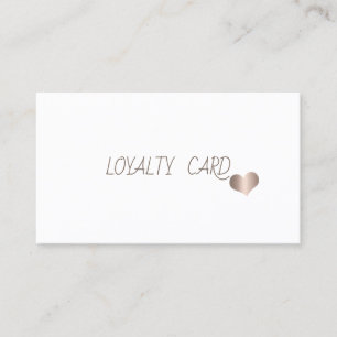 Modern Elegant Rose Gold Hearts, Satin Loyalty Card