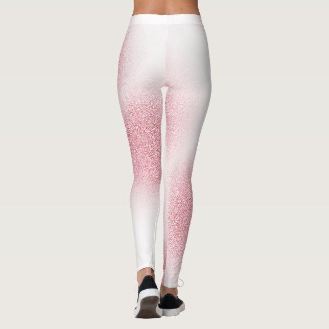 Modern Elegant Rose Gold Template Trendy Leggings (Back)