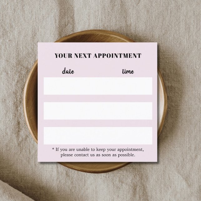 Modern Elegant Rose White Hair Salon Appointment Card (Creator Uploaded)