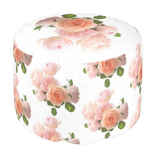 Modern Elegant Roses Trendy Design Template Pouf