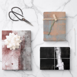 Modern Elegant Rustic Abstract Wrapping Paper Sheets
