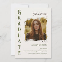 Modern Elegant Sage & Cream graduation
