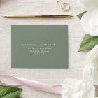 Modern Elegant Sage Green Wedding RSVP