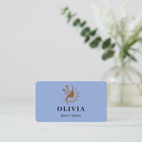 Modern Elegant Salon monogrammed white QR code  Bu Business Card
