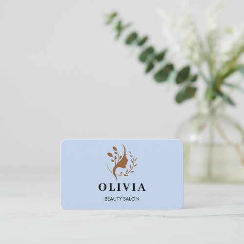 Modern Elegant Salon monogrammed white QR code Bu Business Card