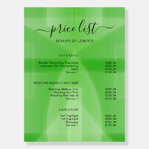 Modern Elegant Salon Price List Template Foam Board