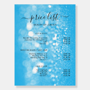 Modern Elegant Salon Price List Template Foam Board