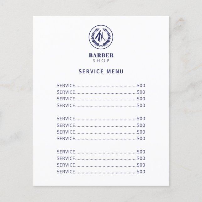 Modern elegant salon prices services flyer (Front)