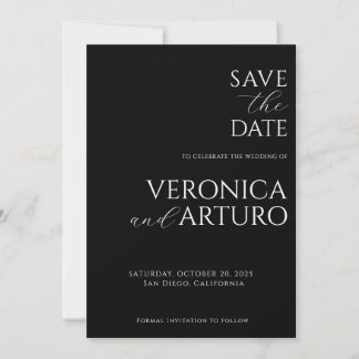 Modern Elegant Save The Date Card