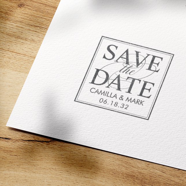 Modern Elegant Save the Date Personalized Stamp (Creator Uploaded)