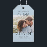 Modern Elegant Save The Date Photo Tags<br><div class="desc">Elegant save the date photo tags</div>
