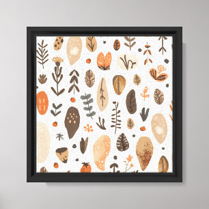 Modern elegant Scandinavian floral Artwork  Canvas Print
