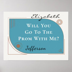 Modern Elegant School Promposal Prom Sign