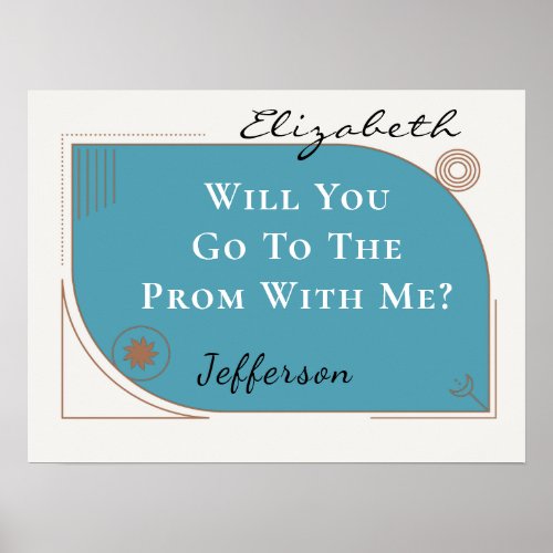 Modern Elegant School Promposal Prom Sign