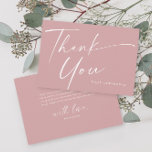 Modern Elegant Script Baby Shower Thank You Card<br><div class="desc">Modern Elegant Script Baby Shower Thank You Card. Click the personalize button to customize this design with your details. To change background colors and fonts click the edit this design further button for more options. This is part of a larger baby shower collection. See below for more items.</div>