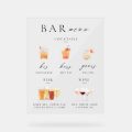 Modern Elegant Script Bar Menu Signature Acrylic Sign | Zazzle