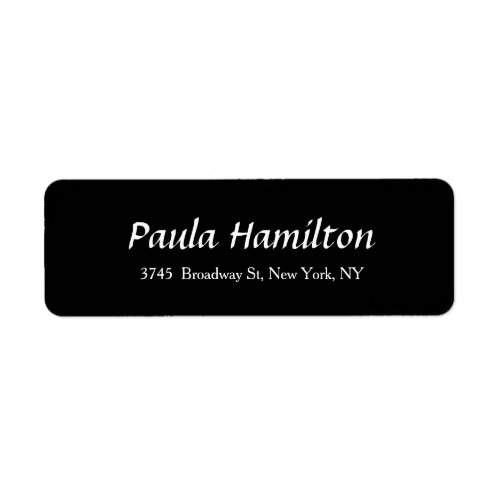 Modern Elegant Script Black Feminine Style Label