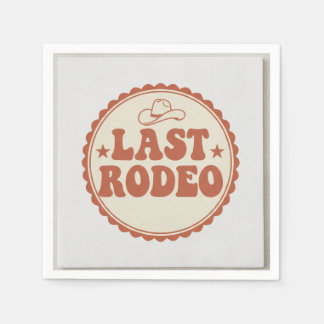 Modern Elegant Script Bride's Last Toast Bachelore Napkins