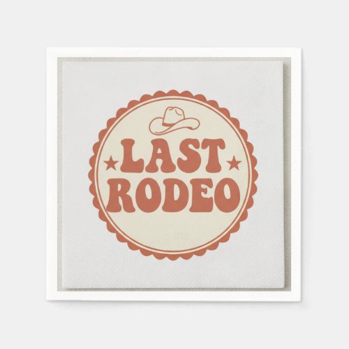 Modern Elegant Script Bride's Last Toast Bachelore Napkins