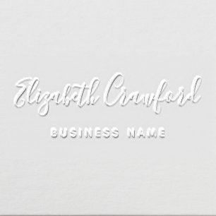 Modern Elegant Script Business Name Embosser