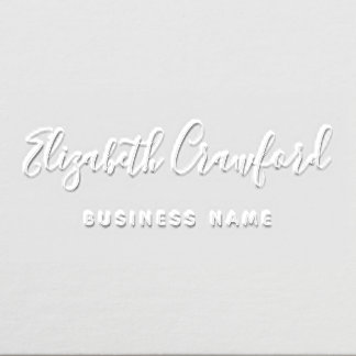 Modern Elegant Script Business Name Embosser